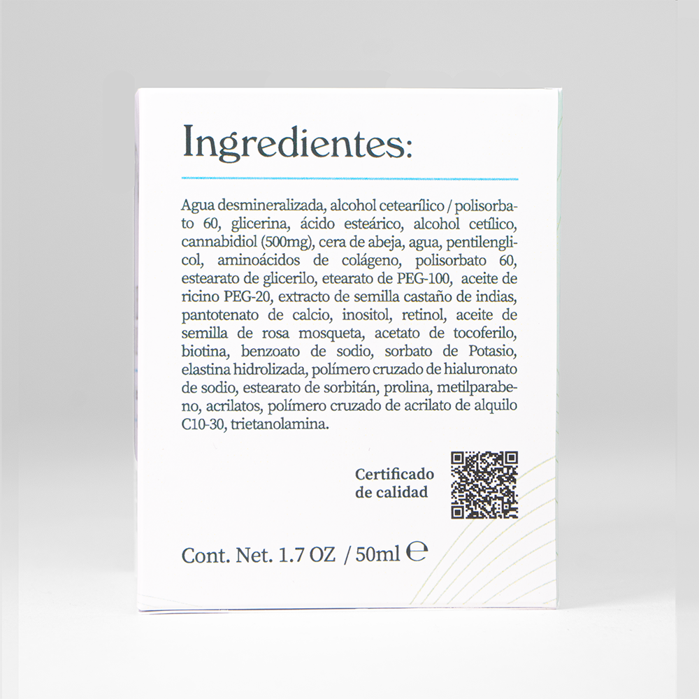Crema facial para piel grasa con CBD y Ácido Hialurónico