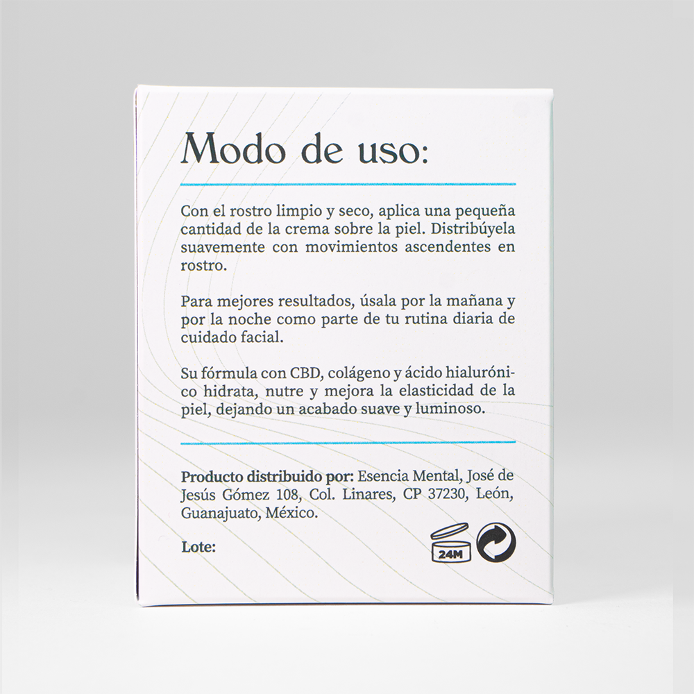 Crema facial para piel grasa con CBD y Ácido Hialurónico