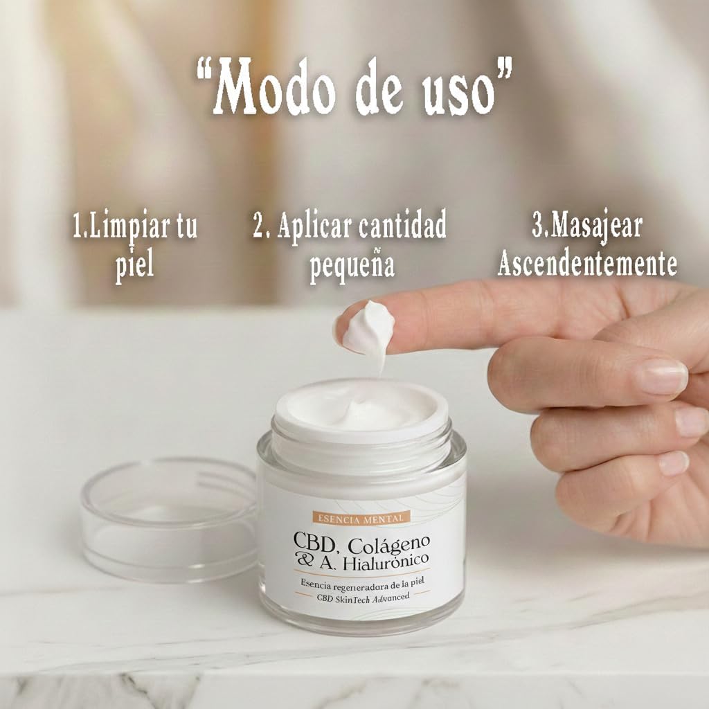 Crema facial de CBD y ácido hialurónico (piel mixta y seca)