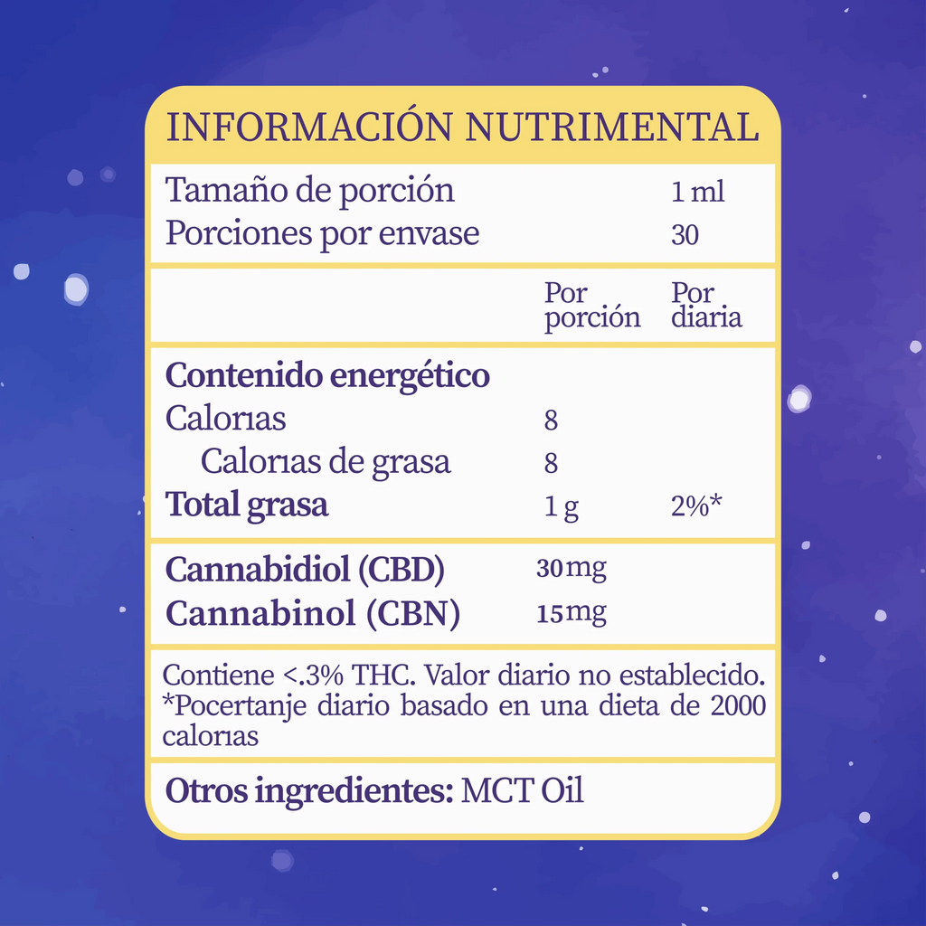 Gotas para dormir de Cannabidiol (CBD + CBN)