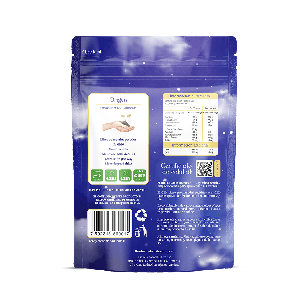 Gomitas para dormir (CBD + CBN) & 500mg menta