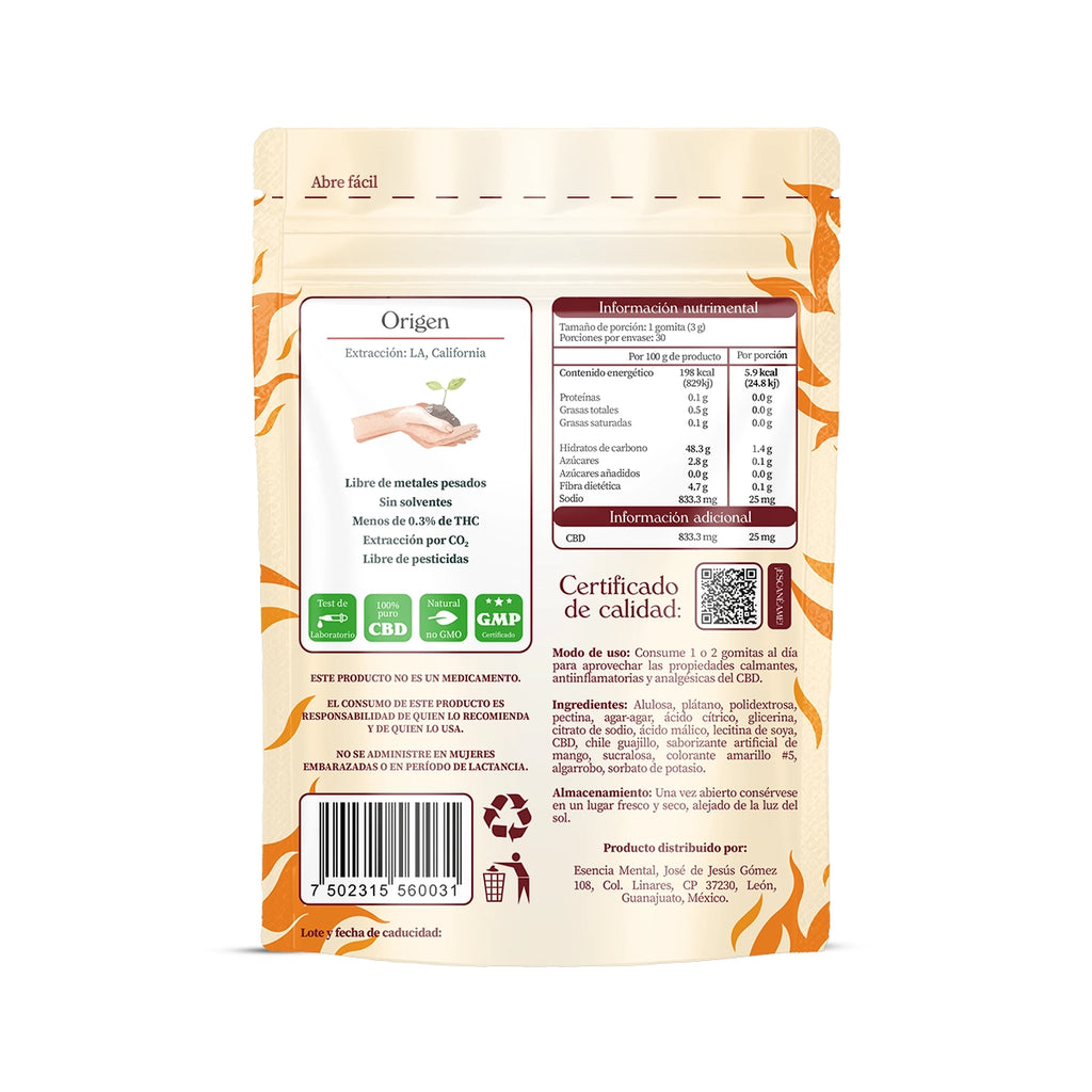 Gomitas de CBD sabor chile (750mg)