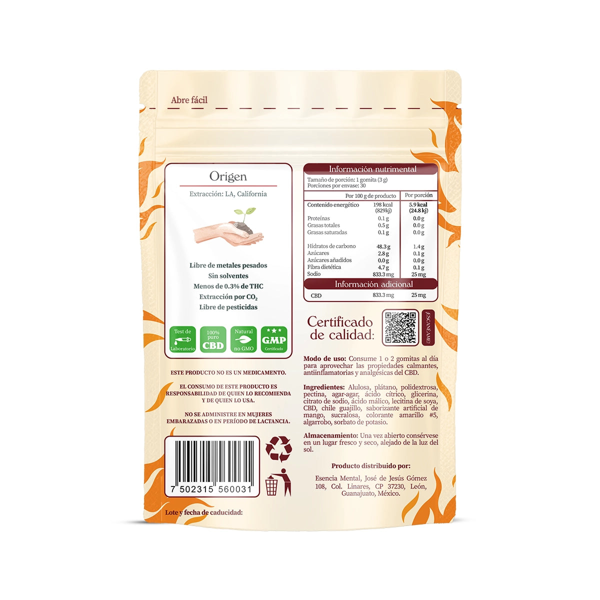 Gomitas de CBD sabor chile (750mg)