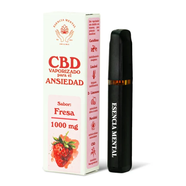 Vape desechable de CBD para ansiedad | sabor fresa